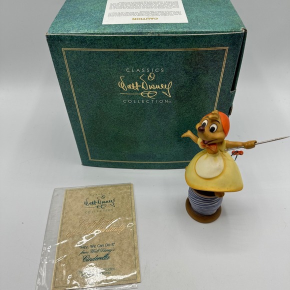 Disney Other - WDCC Disney Cinderella Hey We Can Do It Needle Mouse Figurine COA Box